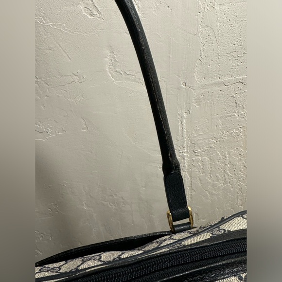 Vintage Gucci GG Supreme Sherry Line Navy Monogram Canvas Boston Bag - Picture 11 of 16